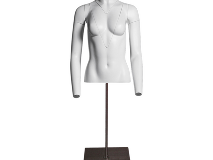 Ultimate Female Invisible Ghost Mannequin Torso 2.0 (TMK-MZ-GH1/2F)