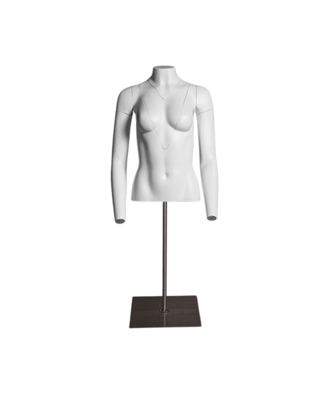 Ultimate Female Invisible Ghost Mannequin Torso 2.0 (TMK-MZ-GH1/2F)