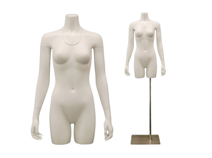 Invisible Ghost Mannequin Female Torso w/ Base (TMK-TFWIV)