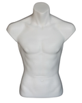 Headless male torso form in matte white, MT15-WT