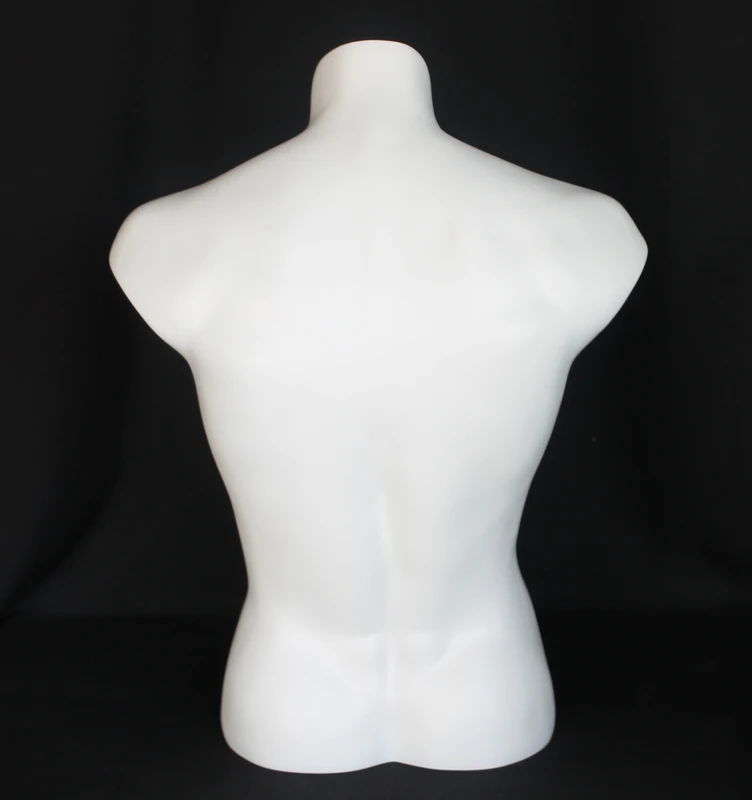Headless male torso form in matte white, MT15-WT