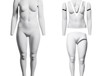 Plus Size Female Invisible Ghost Mannequin Full Body for Photography (TMK-MZGH10)