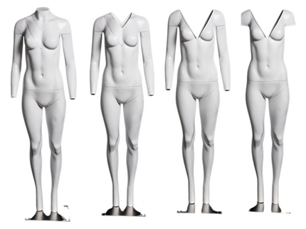 Female Invisible Ghost Mannequin Full Body for Photography Version 1.0A (TMK-MZGH1)