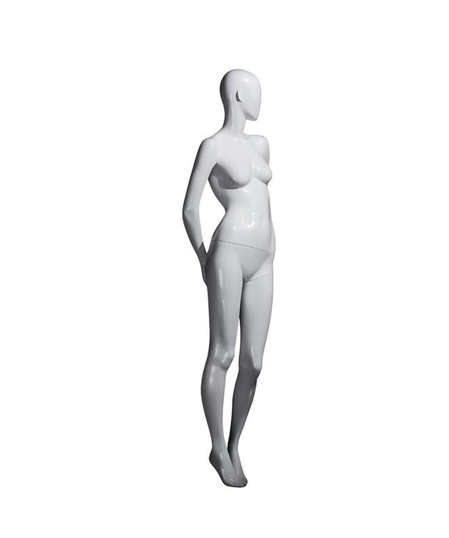 Female White Standing Egghead Mannequin (TMK-MZ-OZIW2)