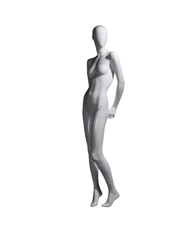 Female White Standing Egghead Mannequin (TMK-MZ-OZIW2)