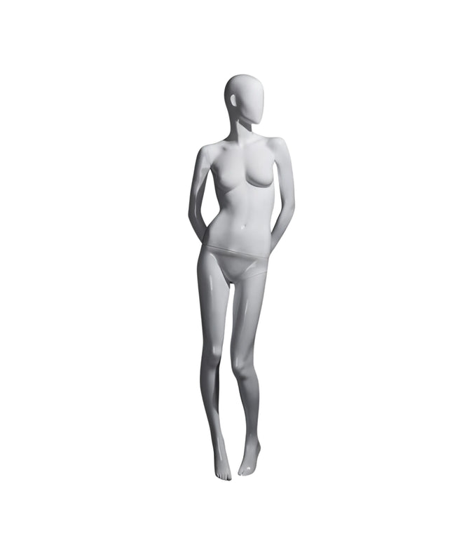 Female White Standing Egghead Mannequin (TMK-MZ-OZIW2)
