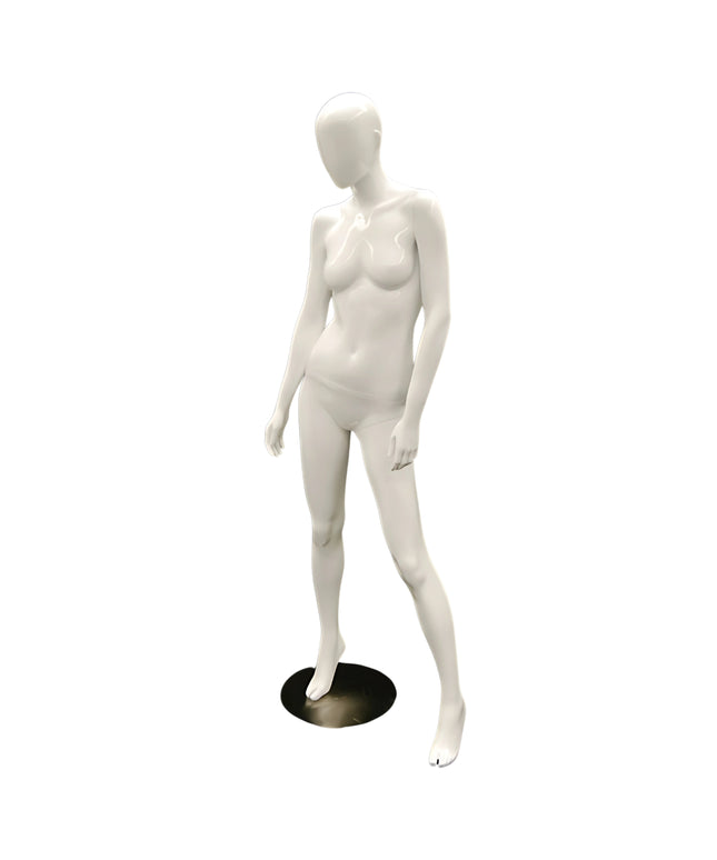 Female White Standing Egghead Mannequin (TMK-MZ-OZIW3)
