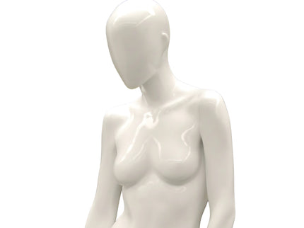 Female White Standing Egghead Mannequin (TMK-MZ-OZIW3)