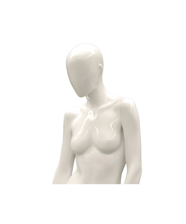 Female White Standing Egghead Mannequin (TMK-MZ-OZIW3)
