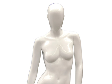 Female White Standing Egghead Mannequin (TMK-MZ-OZIW3)
