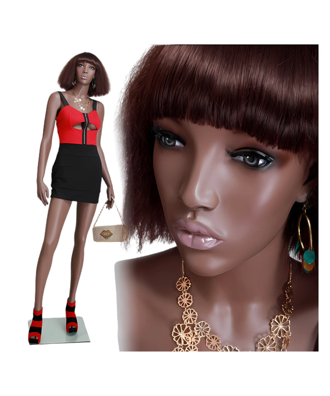 Rich Brown Finish Female Mannequin  (TMK-MZ-MYA1)