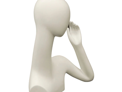 Egghead White Female Mannequin Head only with Hand (TMK-MD-SHAND1)