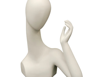 Egghead White Female Mannequin Head only with Hand (TMK-MD-SHAND1)