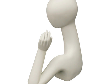 Egghead White Female Mannequin Head only with Hand (TMK-MD-SHAND1)