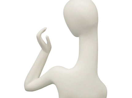Egghead White Female Mannequin Head only with Hand (TMK-MD-SHAND1)