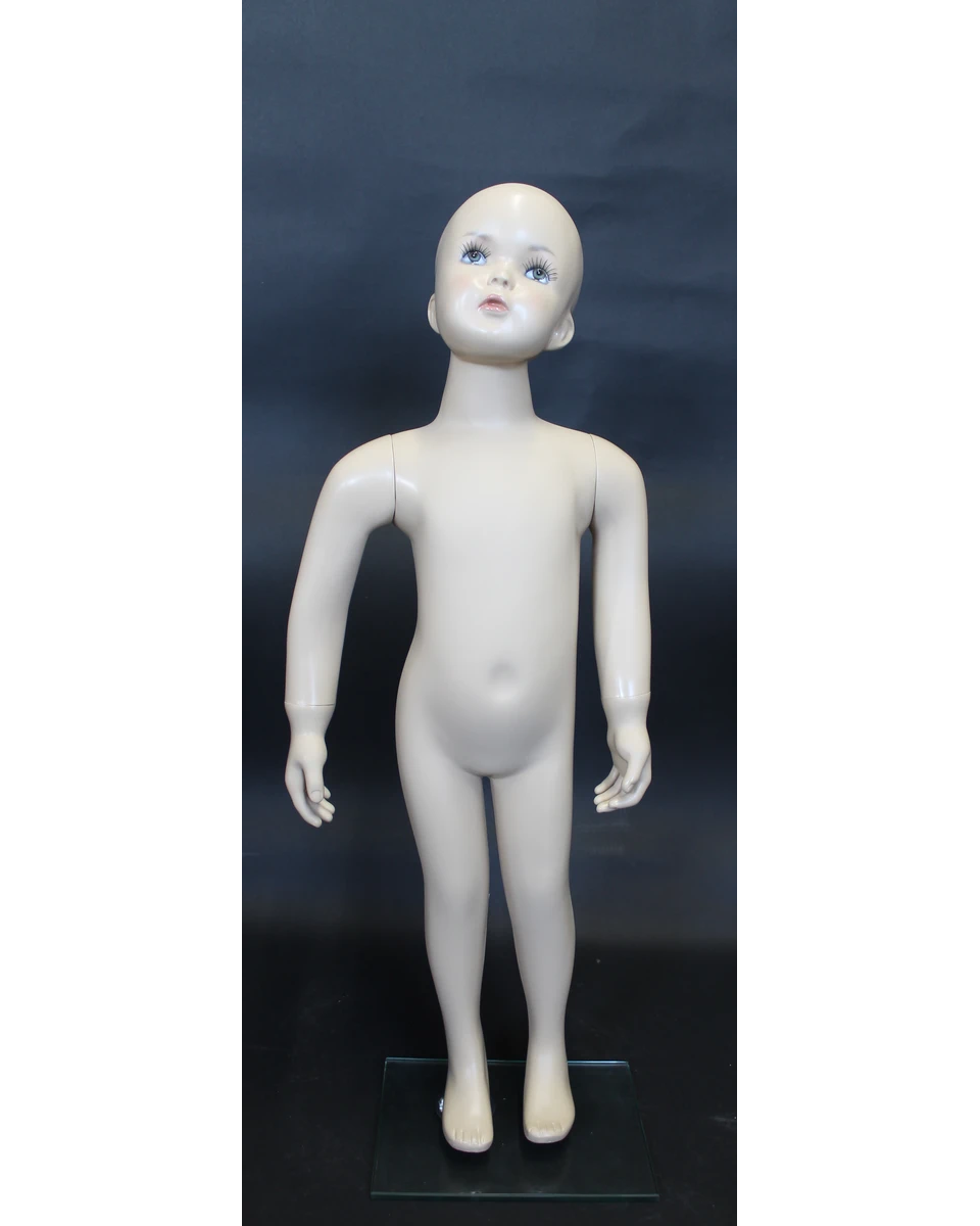 Realistic toddler mannequin with face makeup in skin tone, size 2T/3T, CB3-FT