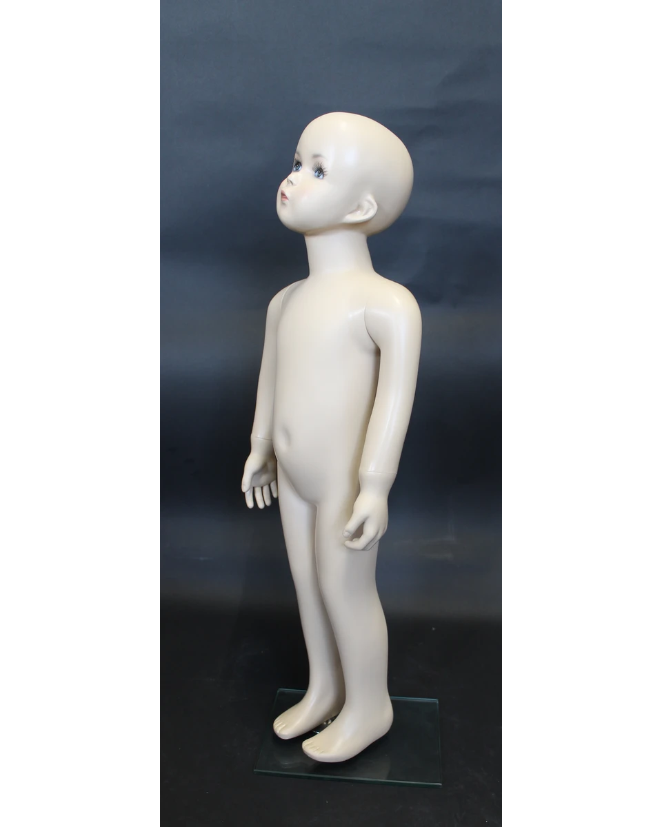 Realistic toddler mannequin with face makeup in skin tone, size 2T/3T, CB3-FT