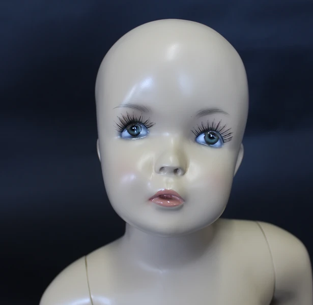 Realistic toddler mannequin with face makeup in skin tone, size 2T/3T, CB3-FT