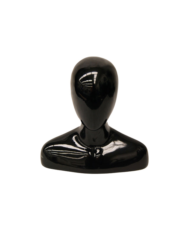 Abstract Female Black Glossy Mannequin Head (TMK-MD-FEGGB)