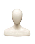 Abstract Female White Glossy Mannequin Head (TMK-MD-FEGGW)