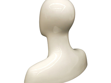 Male White Egghead Mannequin Head (TMK-MD-MEGGW)