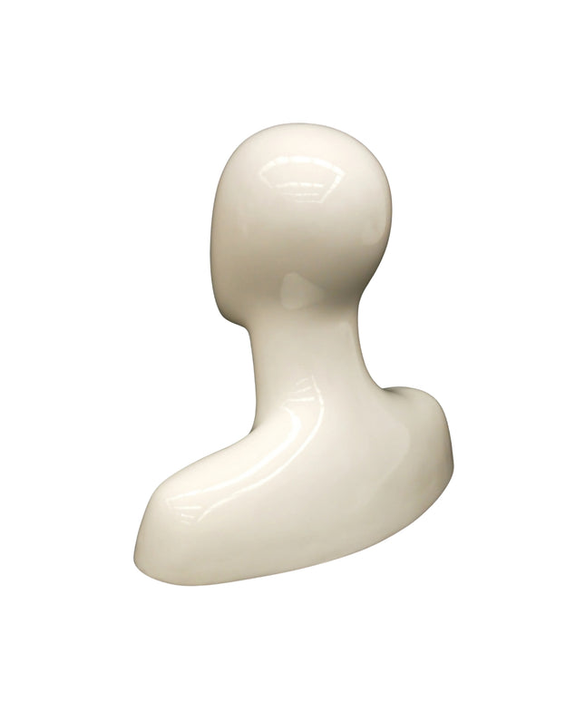 Male White Egghead Mannequin Head (TMK-MD-MEGGW)