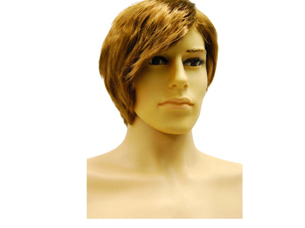 Stylish Short Tousled Light Brown Wig - Unisex Design (TMK-WG-M10-30A)