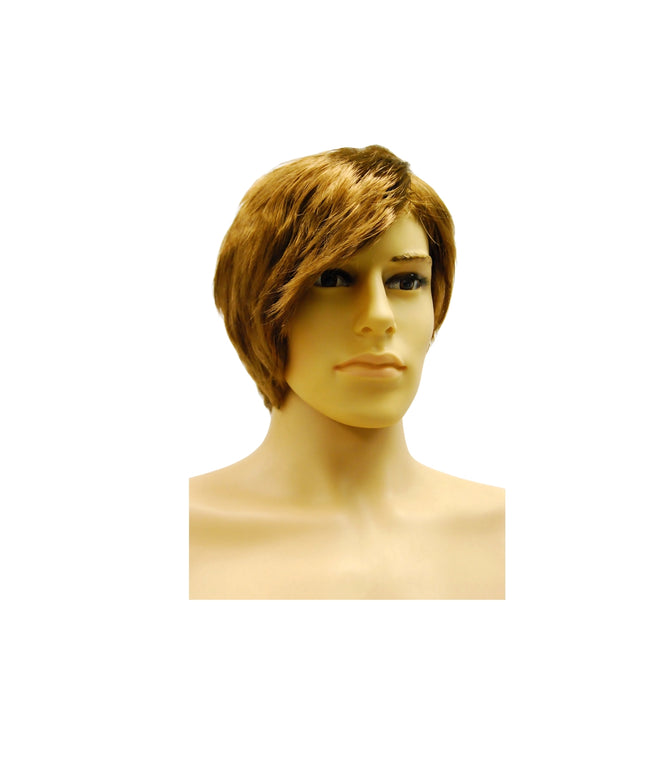 Stylish Short Tousled Light Brown Wig - Unisex Design (TMK-WG-M10-30A)