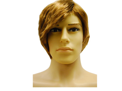 Stylish Short Tousled Light Brown Wig - Unisex Design (TMK-WG-M10-30A)