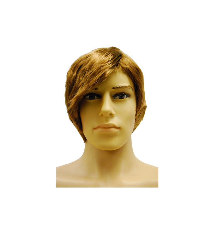 Stylish Short Tousled Light Brown Wig - Unisex Design (TMK-WG-M10-30A)