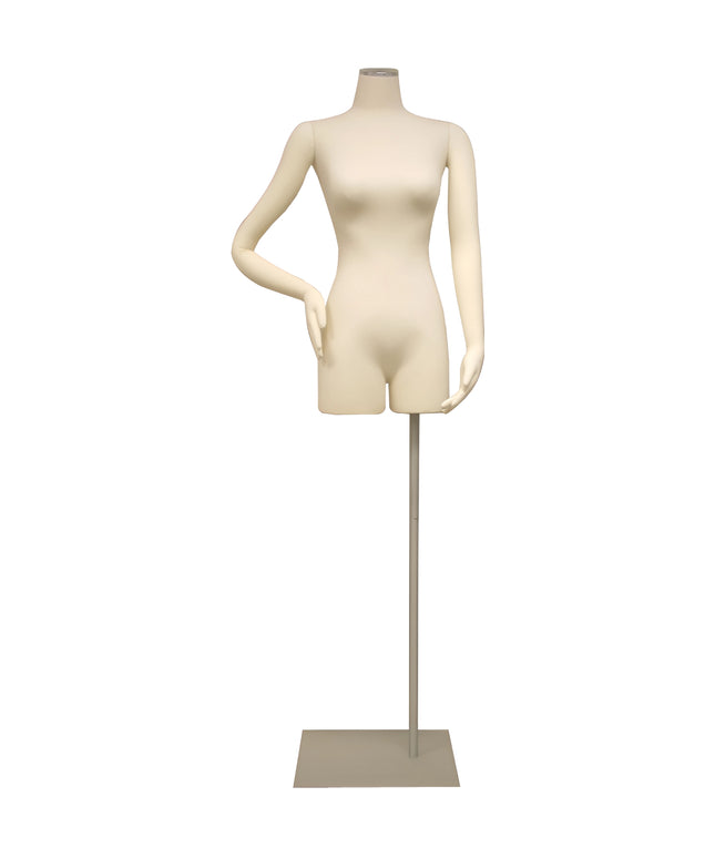 Female Pinnable Dress Form with Movable Arms (TMK-JF-F01SARM+BS-05)