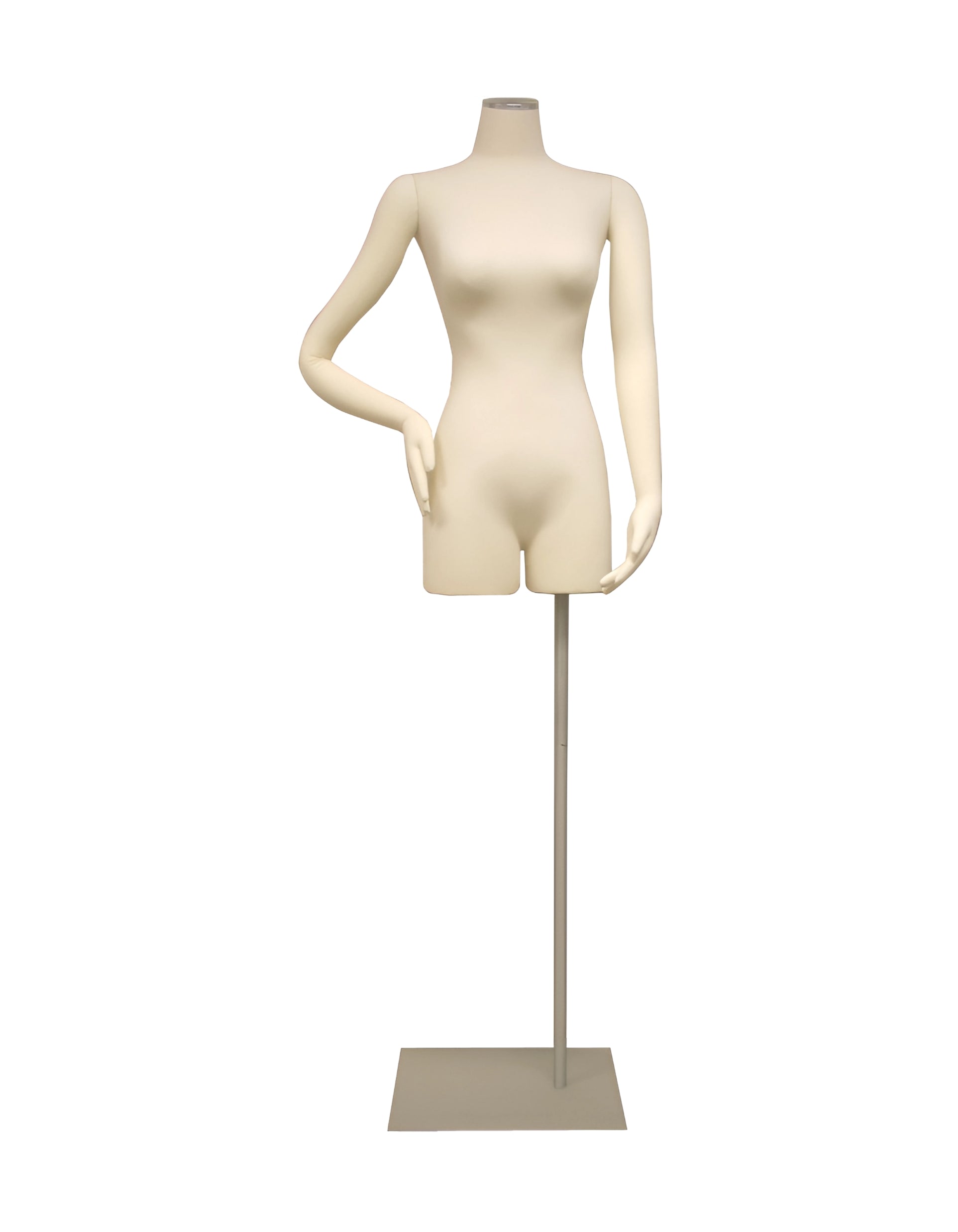 Female Pinnable Dress Form with Movable Arms (TMK-JF-F01SARM+BS-05)