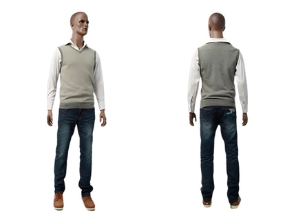 Rich Brown Finish Male Mannequin (TMK-MZ-ZEKE1)