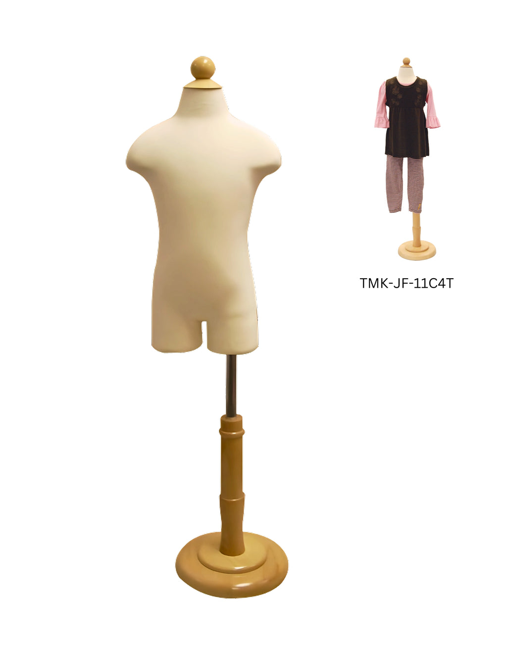 3/4 Dress Form Display - Child (TMK-JF-JF11C)