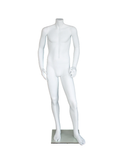 Small-size headless male mannequin in matte white, CBH19-WT