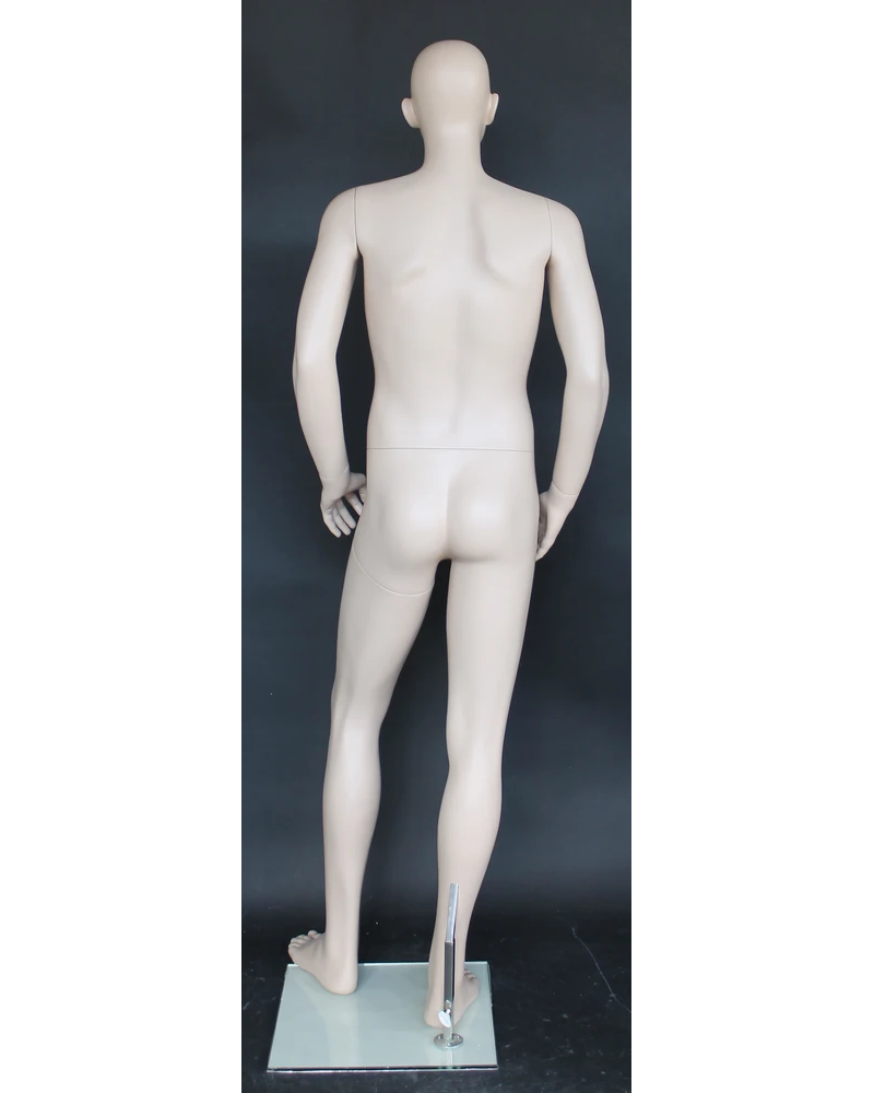 Small-size realistic male mannequin with face makeup in flesh tone, CB19-FT