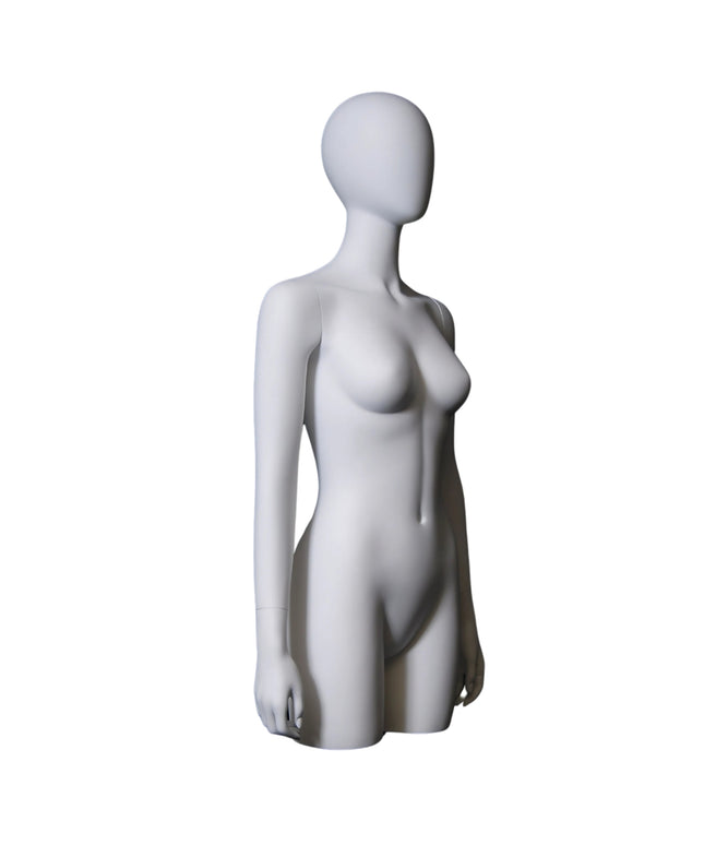 Female Egghead Mannequin Torso With Base (TMK-MD-TFWEG)