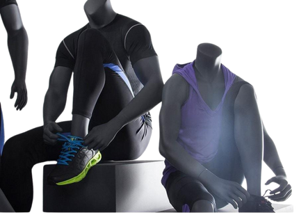Athletic Headless Male Sitting Mannequin (TMK-MZ-NI-5)