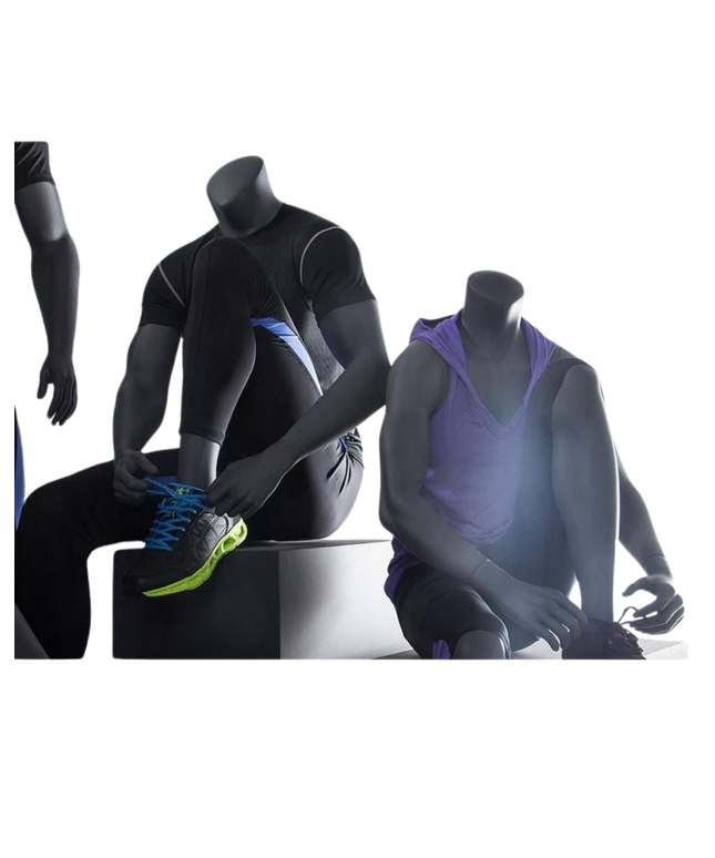 Athletic Headless Male Sitting Mannequin (TMK-MZ-NI-5)