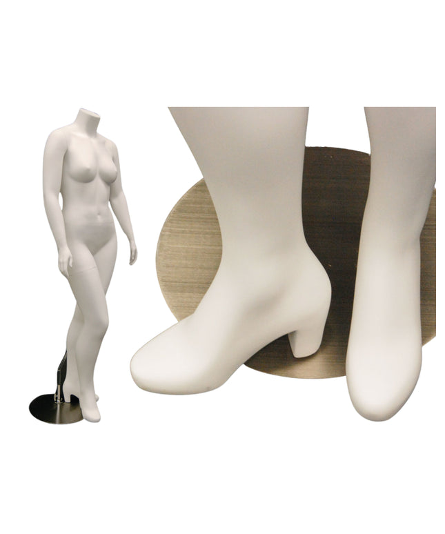 Plus Size Female Display Mannequin - No Head (TMK-MD-PLUSBW2)