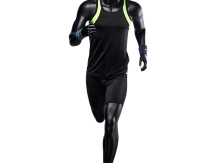 Athletic Black Male Running Mannequin (TMK-MZ-PB5BK2)