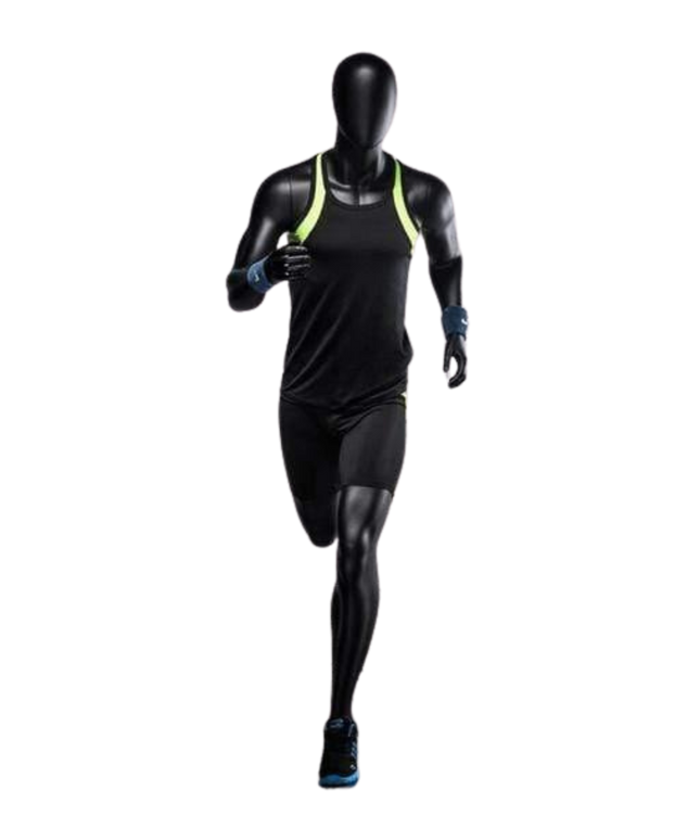 Athletic Black Male Running Mannequin (TMK-MZ-PB5BK2)