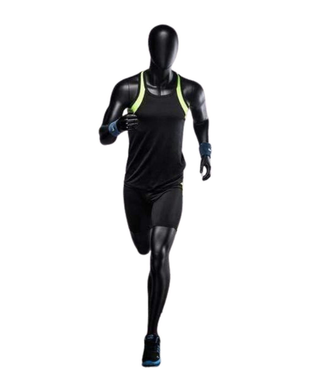 Athletic Black Male Running Mannequin (TMK-MZ-PB5BK2)