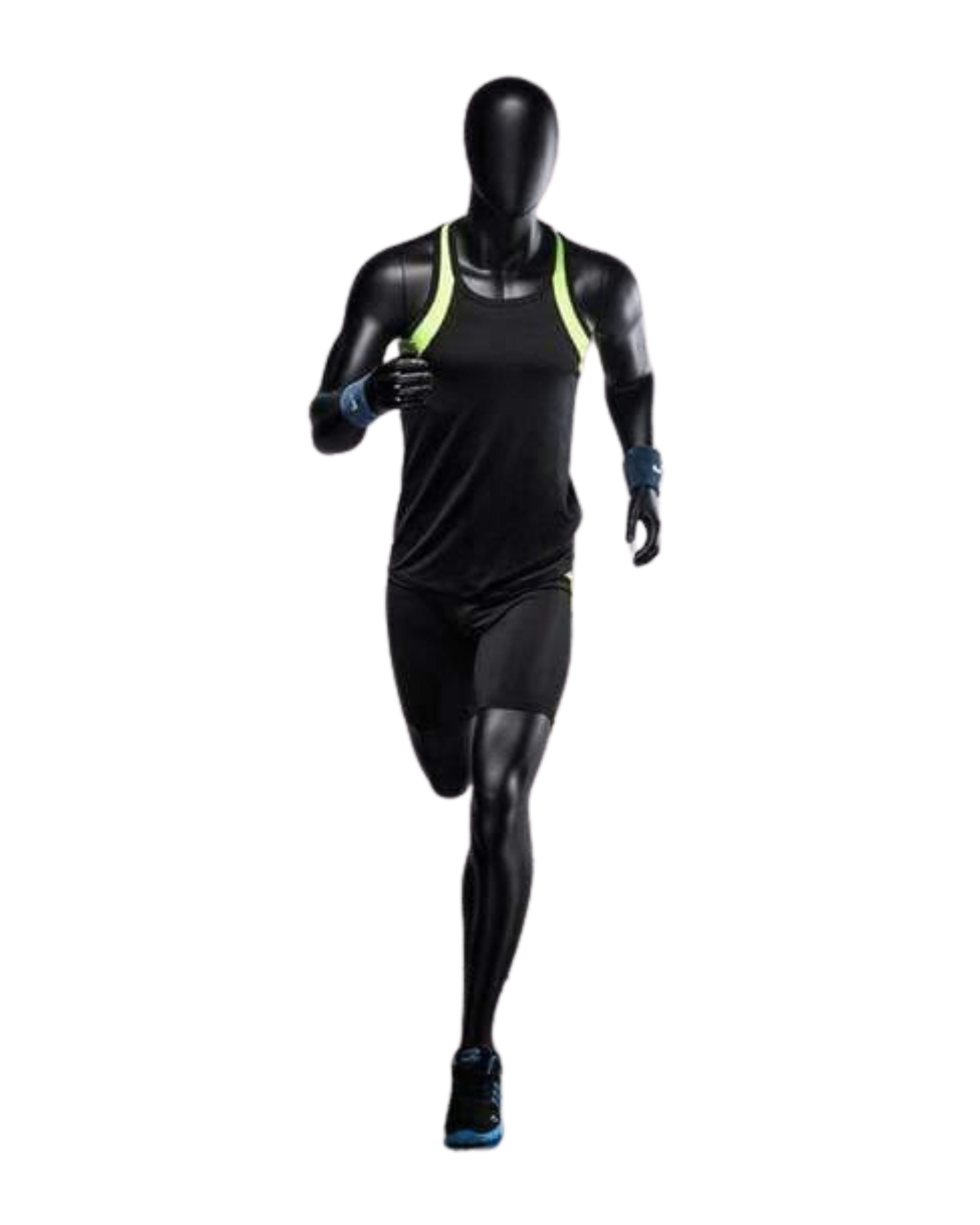 Athletic Black Male Running Mannequin (TMK-MZ-PB5BK2)