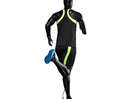 Athletic Black Male Running Mannequin (TMK-MZ-PB5BK2)