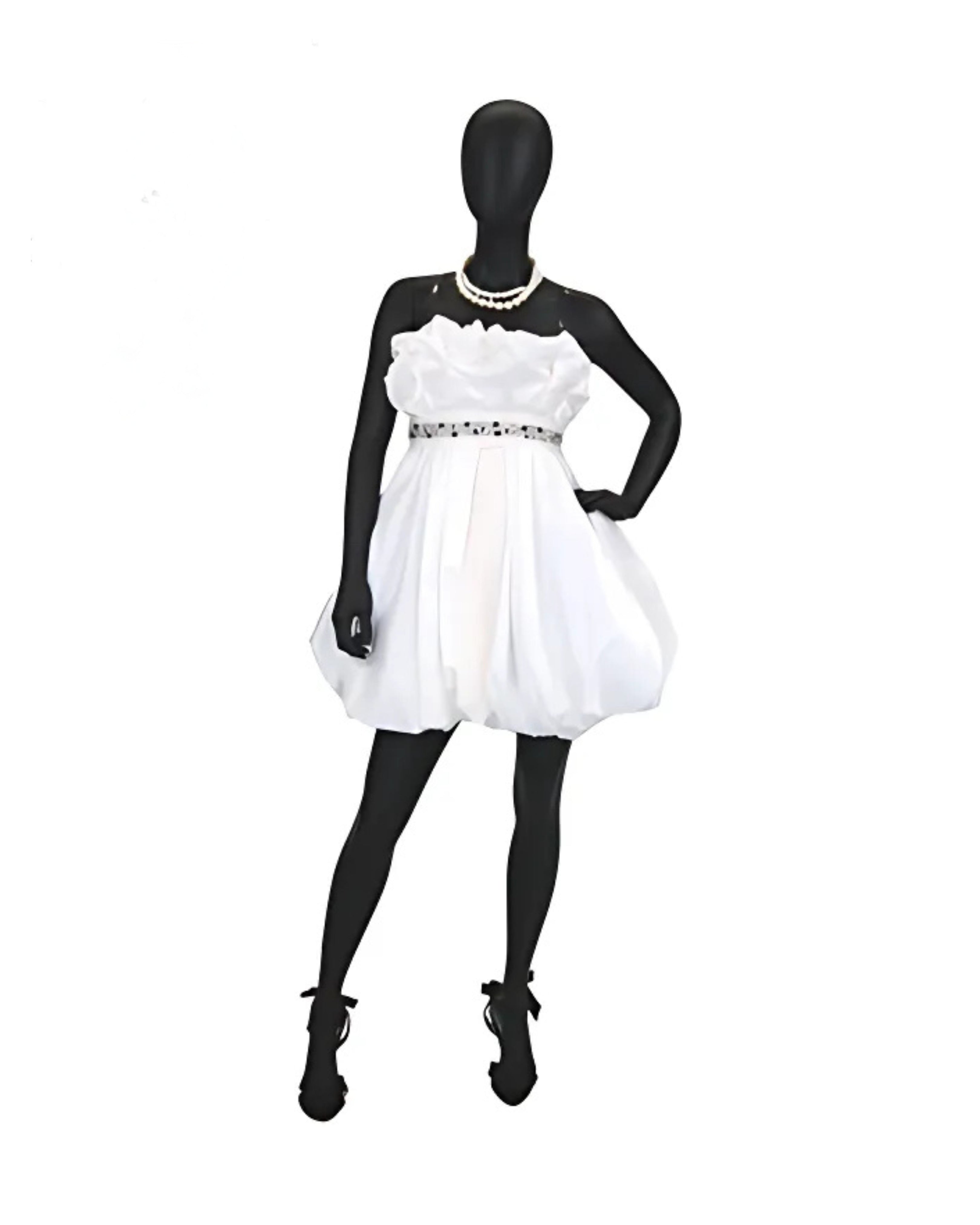 Black Female Egghead Mannequin (TMK-GF12BK)
