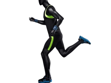 Athletic Black Male Running Mannequin (TMK-MZ-PB5BK2)