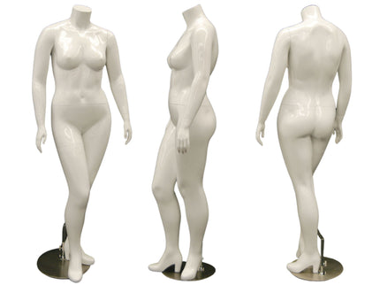 Plus Size Female Display Mannequin - No Head  (TMK-MD-NANCYBW1S)