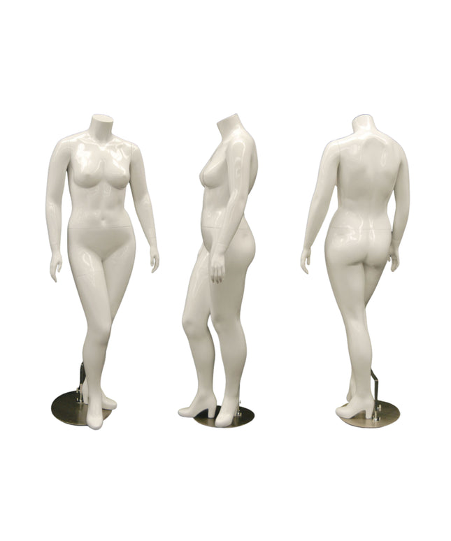 Plus Size Female Display Mannequin - No Head  (TMK-MD-NANCYBW1S)
