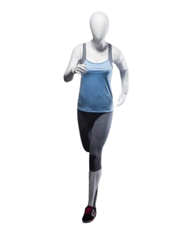 Athletic White Female Running Mannequin  (TMK-MZ-PB4W2)